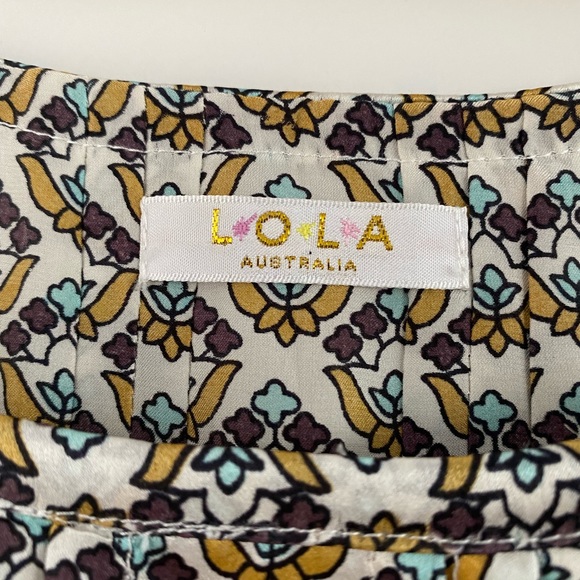 stunning LOLA Silk Maxi Dress Sz L - Picture 3 of 6